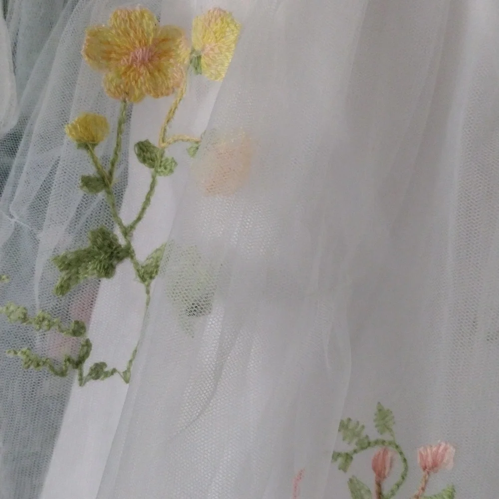 Floral White Kids Wedding Easter Dress